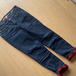 Eddie Bauer fleece lines Dark Blue Straight Leg Jeans